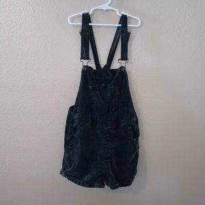 Forever 21 Black Corduroy Overalls